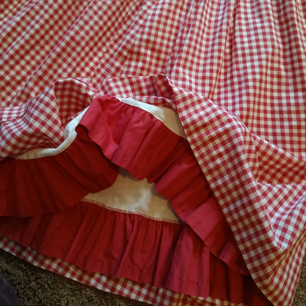 1950's GINGHAM MIDI SKIRT 50's sid harris S - Picture 8 of 9